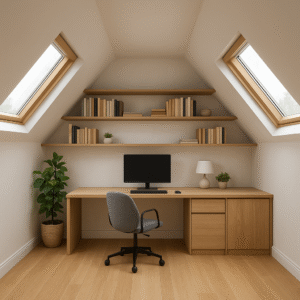 attic office remodel example
