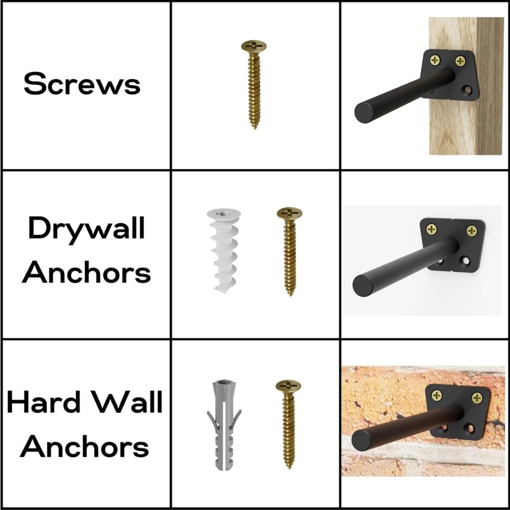 Evald Floating shelf hardware 4 pack to show different float shelf styles